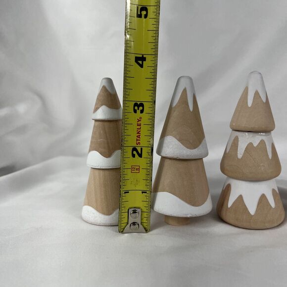 Bullseye Playground Wooden Christmas Trees Lot Set Of Four - Picture 6 of 8